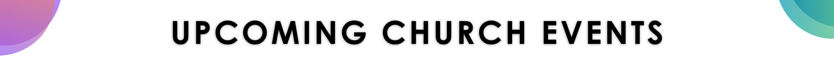 upcoming church events